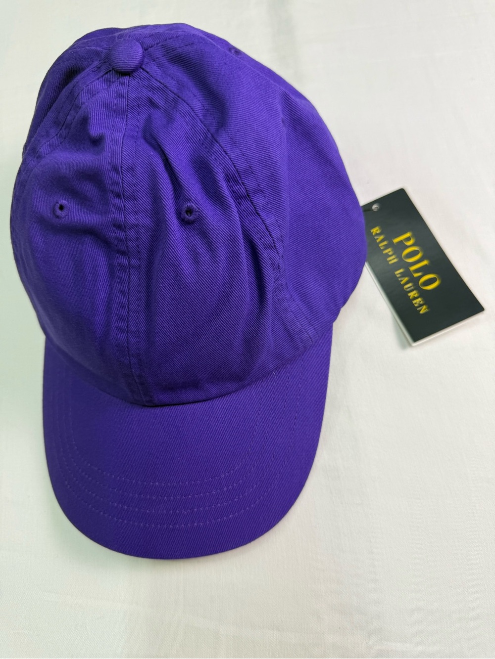 New Polo Ralph Lauren Adjustable Cap: Purple Blank Unisex